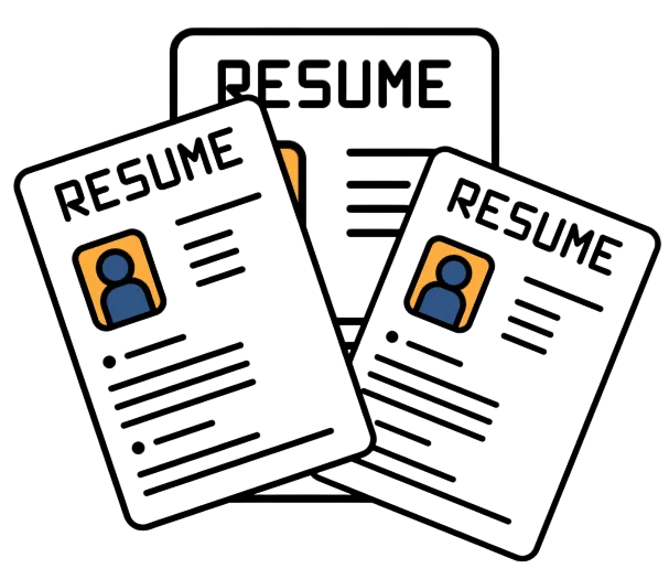 A large stack of job applications